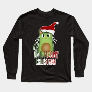 Avo meowy christmas Long Sleeve T-Shirt